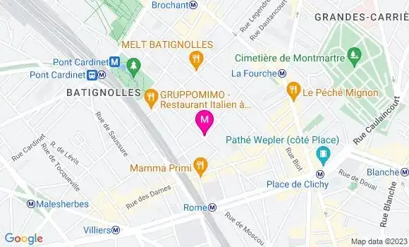 Localisation Café Le Marigny