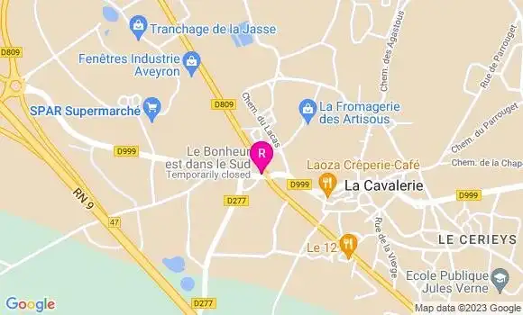 Localisation Restaurant  Le Bonheur est dans le Sud