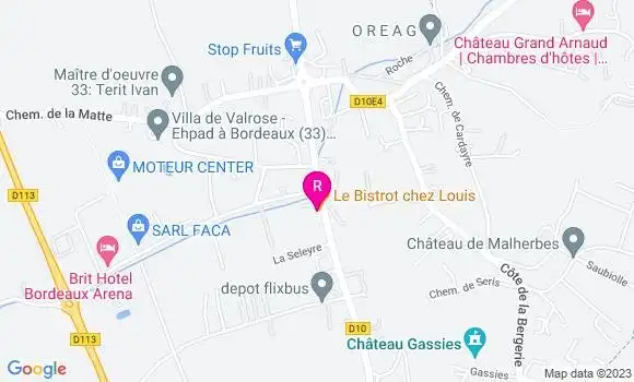 Localisation Le Bistrot Chez Louis
