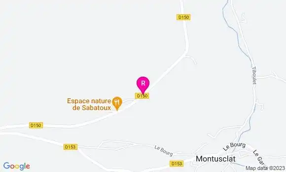 Localisation Auberge Espace Nature de Sabatoux