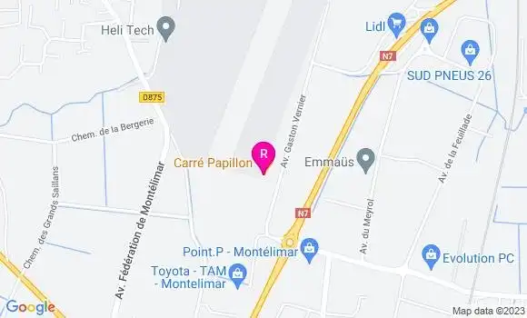 Localisation Restaurant  Carré Papillon