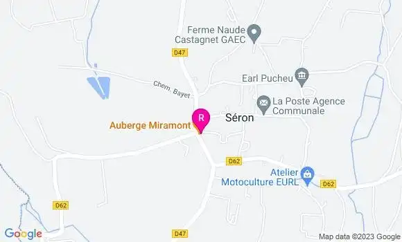 Localisation Auberge Miramont