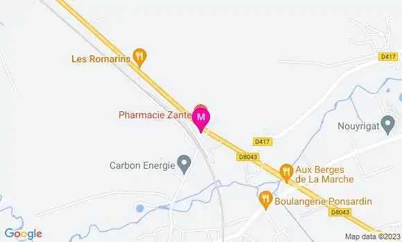 Localisation Restaurant  Les Romarins