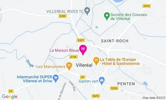 Localisation Restaurant  La Maison Bleue