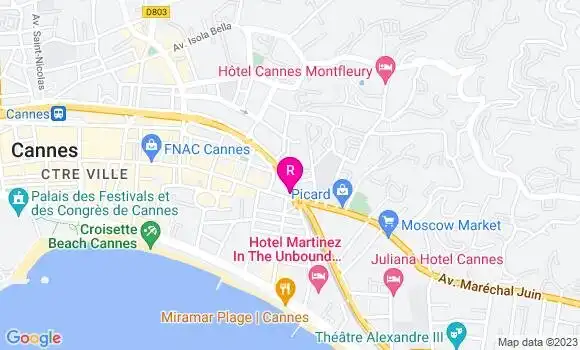 Localisation Restaurant  Cave Croisette