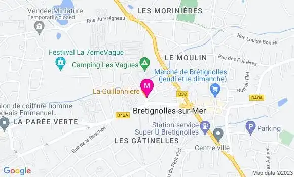 Localisation Restaurant  La Guillonnière