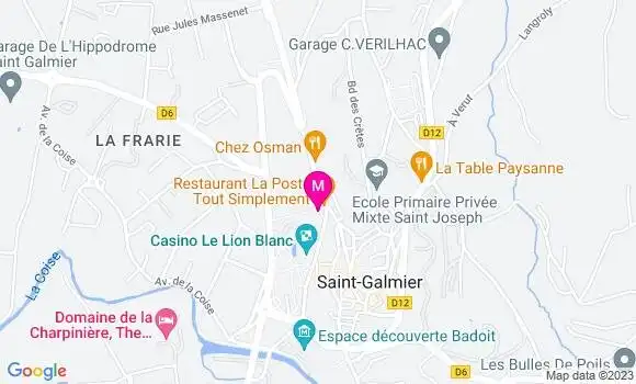 Localisation Restaurant  La Poste Tout Simplement