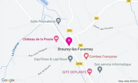 Localisation Restaurant  Le Clocher Comtois