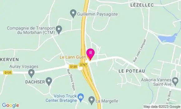 Localisation Restaurant  Le Lann Guen