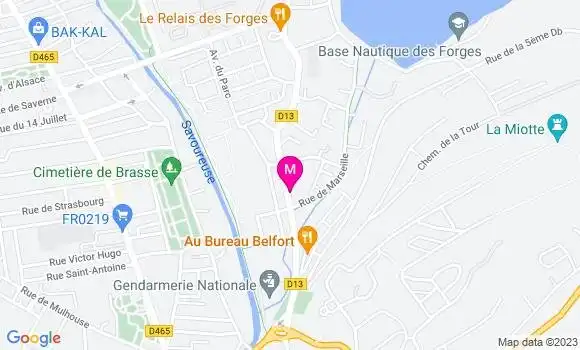 Localisation Restaurant Bar Bar du Parc