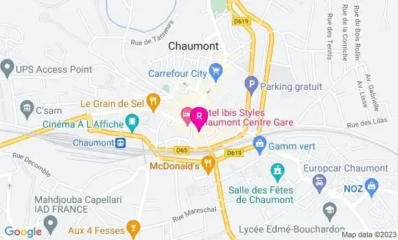 Localisation Restaurant  La Table des Halles