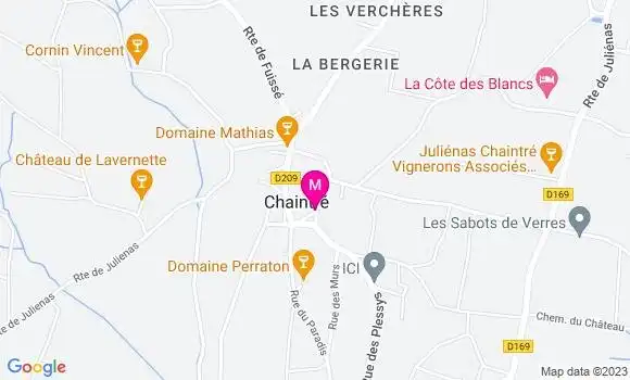 Localisation Restaurant  La Table de Chaintré