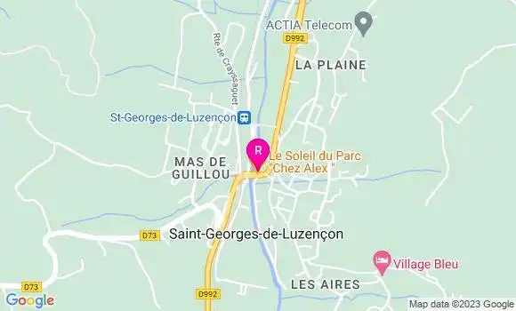 Localisation Restaurant  Le Soleil du Parc