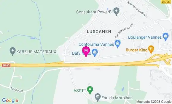 Localisation Restaurant  Le Relais de Luscanen