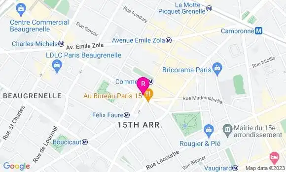Localisation Restaurant  A la Tour Eiffel