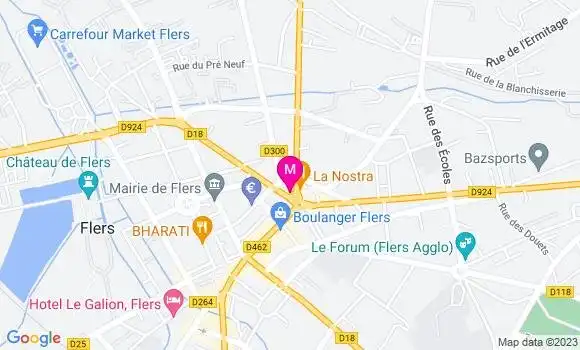 Localisation Brasserie Les 5 Becs