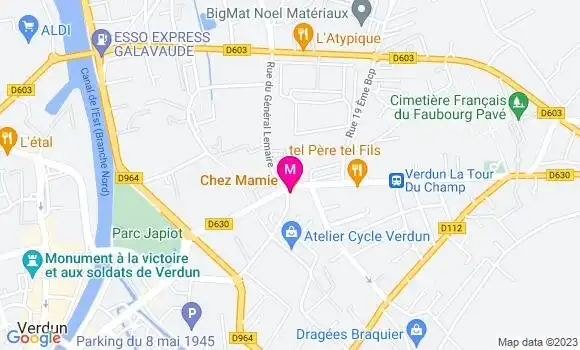 Localisation Restaurant  Chez Mamie