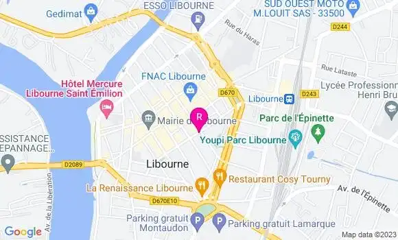 Localisation Restaurant  Kfé des Arts