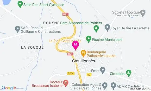 Localisation Restaurant  Le 9 de Castillonnès