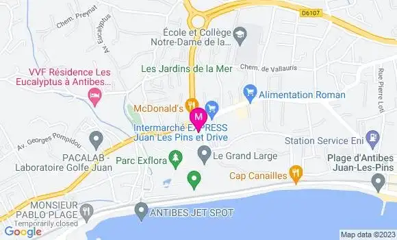 Localisation Restaurant  Le 55 Avenue