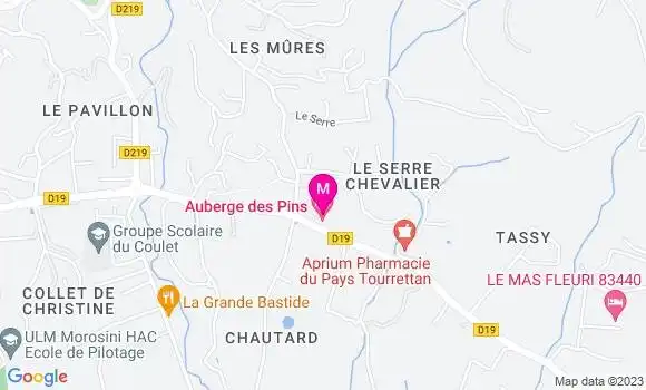 Localisation Auberge des Pins