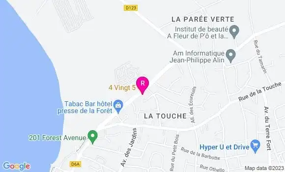 Localisation Restaurant  Le 4 Vingt 5