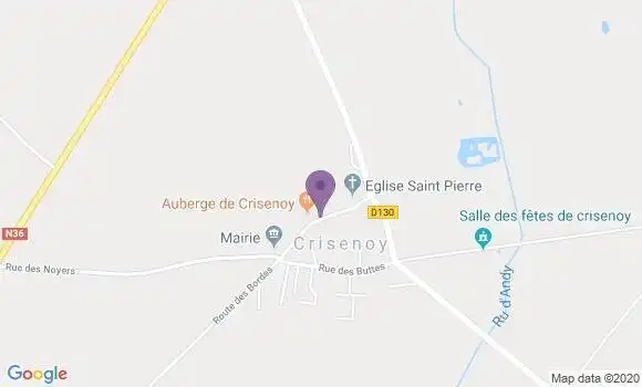 Localisation Auberge de Crisenoy
