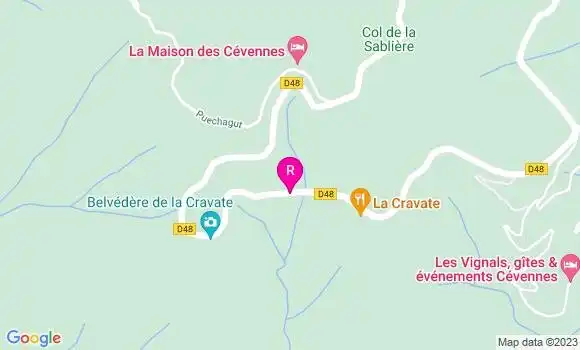 Localisation Restaurant  La Cravate