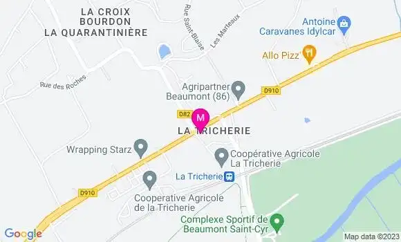 Localisation Restaurant  Le Relais du Clain