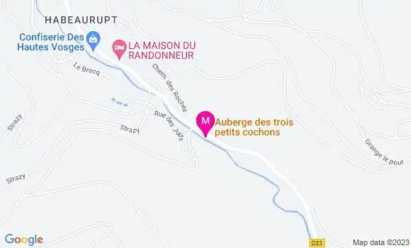 Localisation Auberge des Trois Petits Cochons