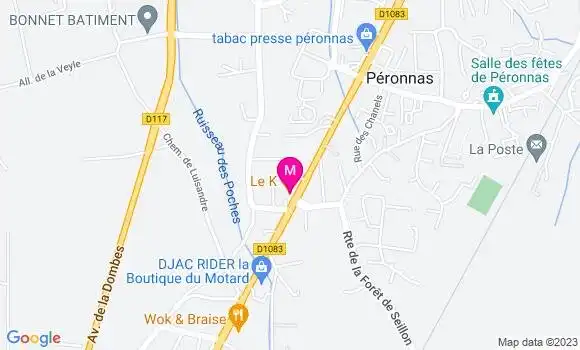 Localisation Restaurant  Le K
