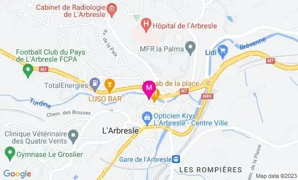 Localisation Kebab de la Place