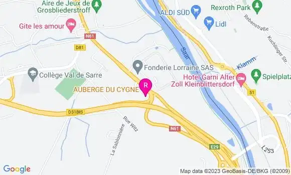 Localisation Auberge du Cygne