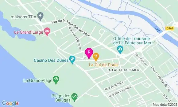 Localisation Restaurant  Le Cornet des Dunes