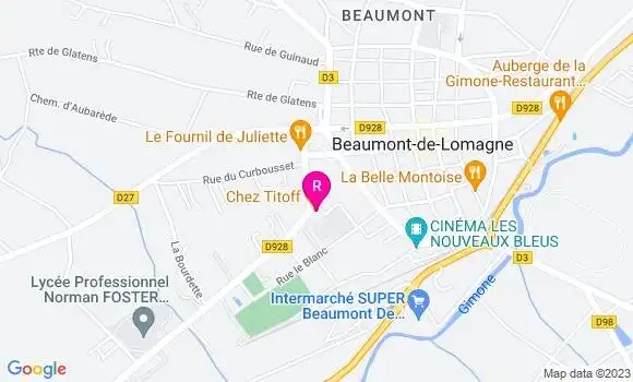 Localisation Pizzeria Chez Titoff