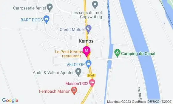 Localisation Restaurant Gastronomique Le Petit Kembs
