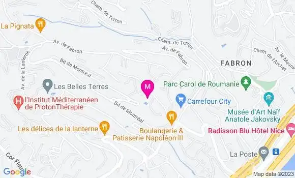 Localisation Restaurant  Club House du Ciel de Fabron