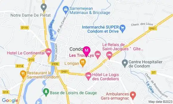 Localisation Restaurant  Mille Colonnes