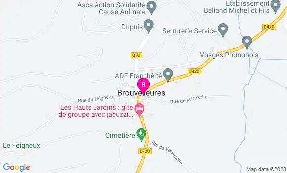 Localisation Restaurant les Myrtilles