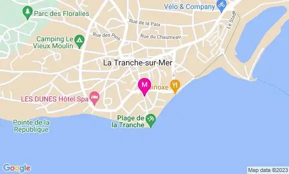 Localisation Le Café de la Plage