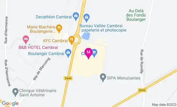 Localisation Cafétéria Cora Cafeteria