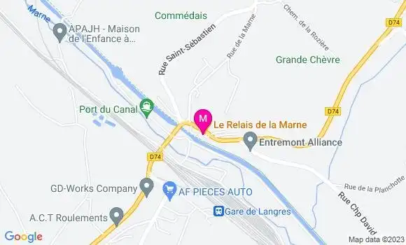 Localisation Restaurant  Le Relais de la Marne