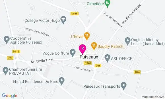Localisation Restaurant Bar Cafe des Deux Places