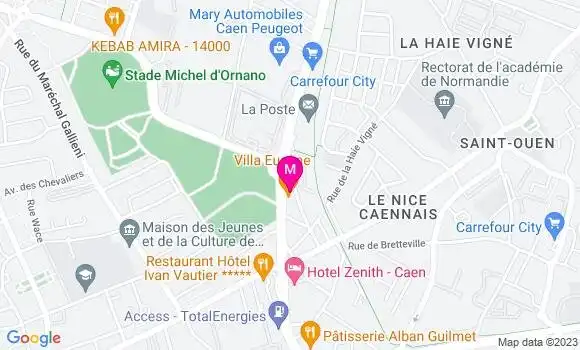 Localisation Restaurant  La Villa Eugène