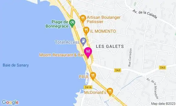 Localisation Restaurant Bar Le Moom
