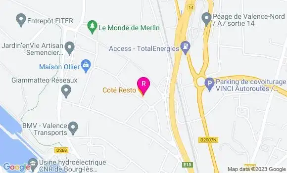 Localisation Restaurant  Coté Resto
