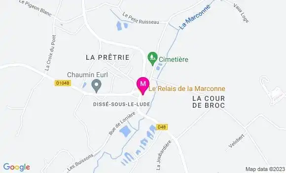 Localisation Restaurant  Le Relais de la Marconne