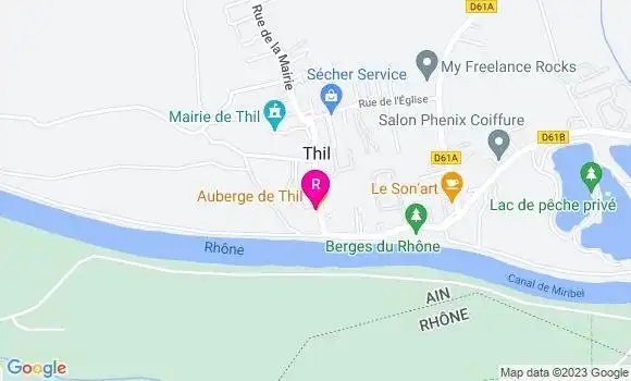 Localisation Auberge de Thil