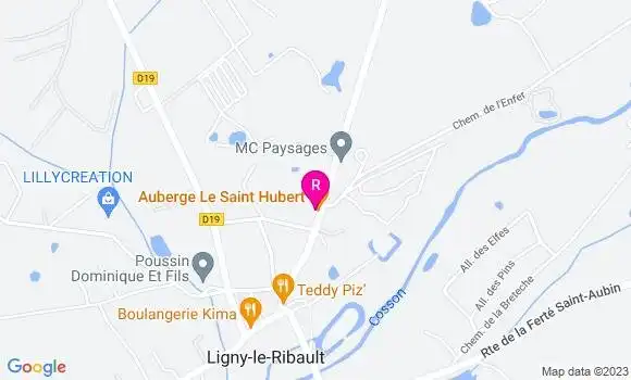 Localisation Auberge le Saint Hubert