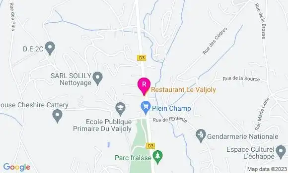 Localisation Restaurant le Valjoly